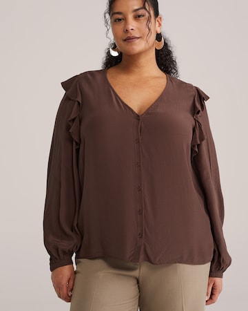 Camicia da donna di WE Fashion in marrone: frontale
