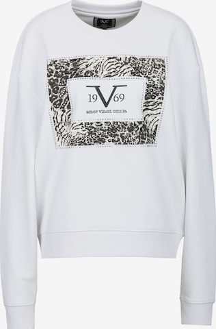 19V69 ITALIA Sweatshirt ' SINJA EMBELLISH ' in Wit: voorkant