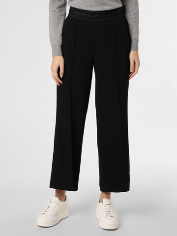 Cambio Regular Pleat-Front Pants 'Cameron' in Black: front