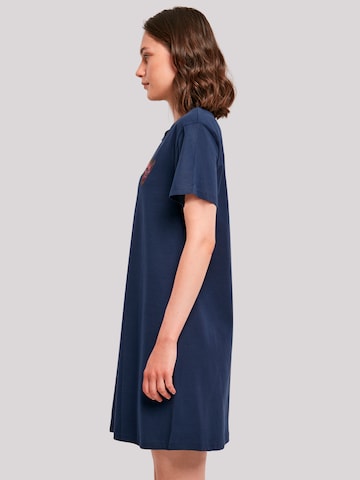 F4NT4STIC Jurk 'Flower Heart Bestickt' in Blauw
