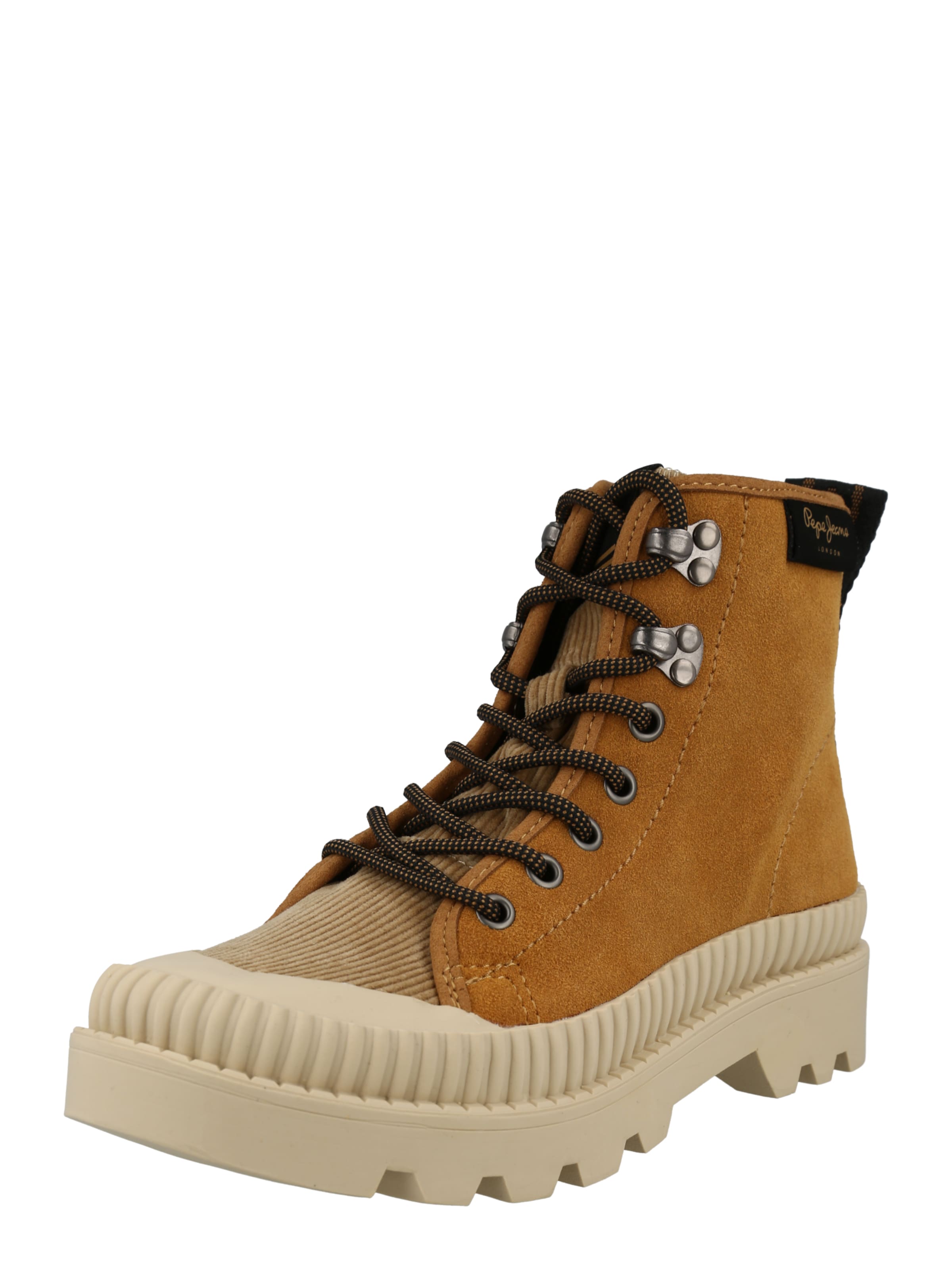 Pepe Jeans - Botines con cordones 'Ascot Desert' en marrón: frente