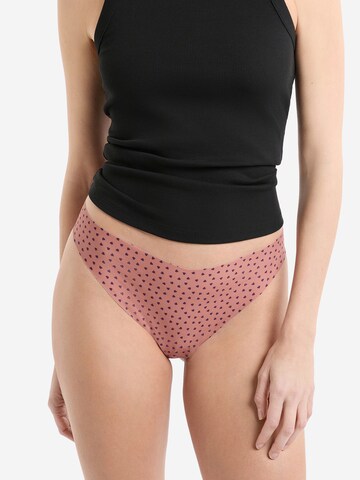 ETAM Thong in Brown: front