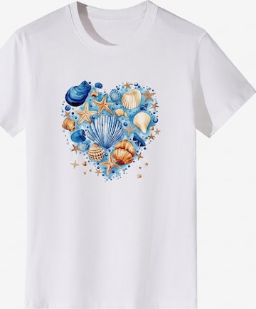 T-shirt 'Women's Short Sleeve Shirt Summer Tops' LapaPlus en blanc : devant
