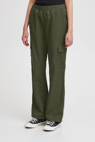 ICHI Regular Pants 'Kecia' in Green: front