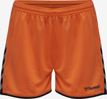 Hummel Regular Workout Pants in Orange: front