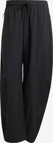 ADIDAS SPORTSWEARLoosefit Sportske hlače 'Z.N.E.' - crna boja: prednji dio