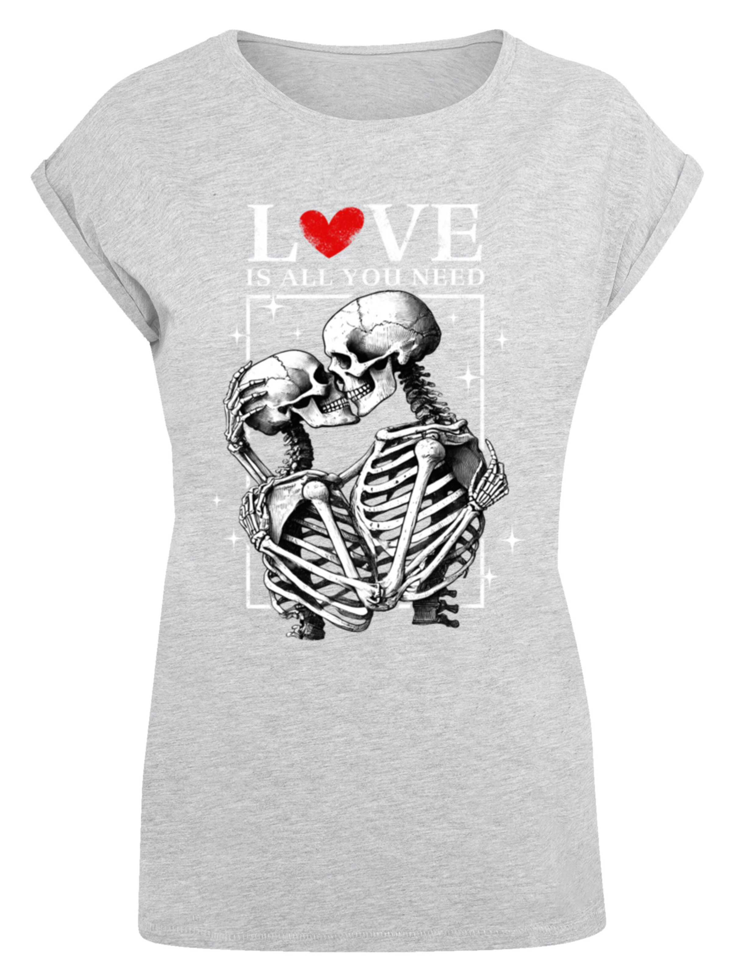 T-shirt 'Love is all you need' F4NT4STIC en gris : devant