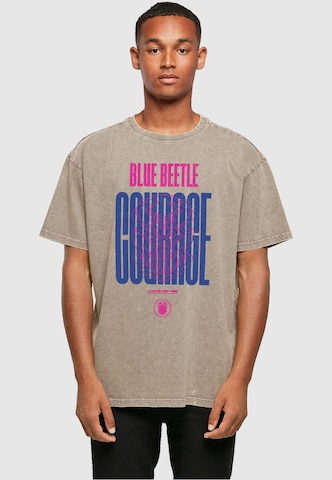 T-Shirt 'Blue Beetle - Courage' ABSOLUTE CULT en marron : devant