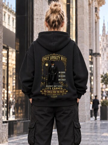 LUNØIR Studio Sweatshirt 'Only Loyalty Rule' in Zwart