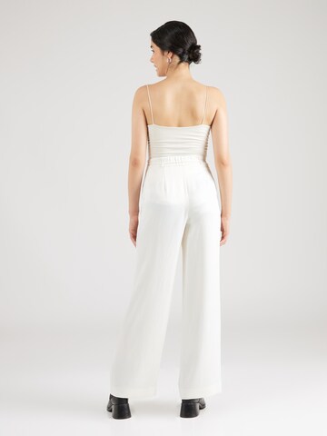Wide Leg Pantalon à pince s.Oliver BLACK LABEL en blanc