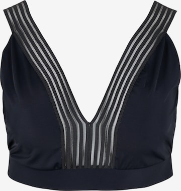 Swim by Zizzi Triangel Bikinitop 'Bandi' in Schwarz: predná strana