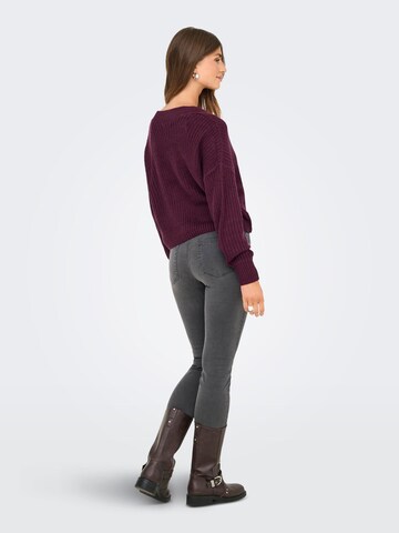 ONLY Gebreid vest 'ONLCAROL' in Lila