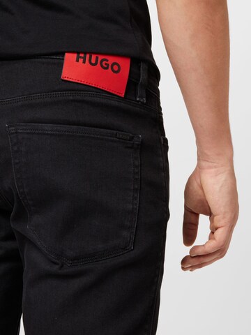 Coupe slim Jean 'HUGO 734' HUGO en noir