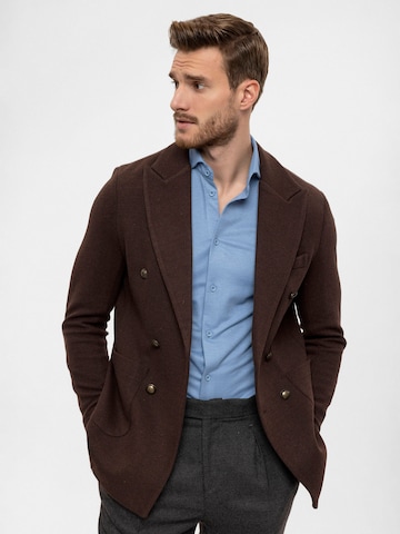 Coupe regular Veste de costume Antioch en marron