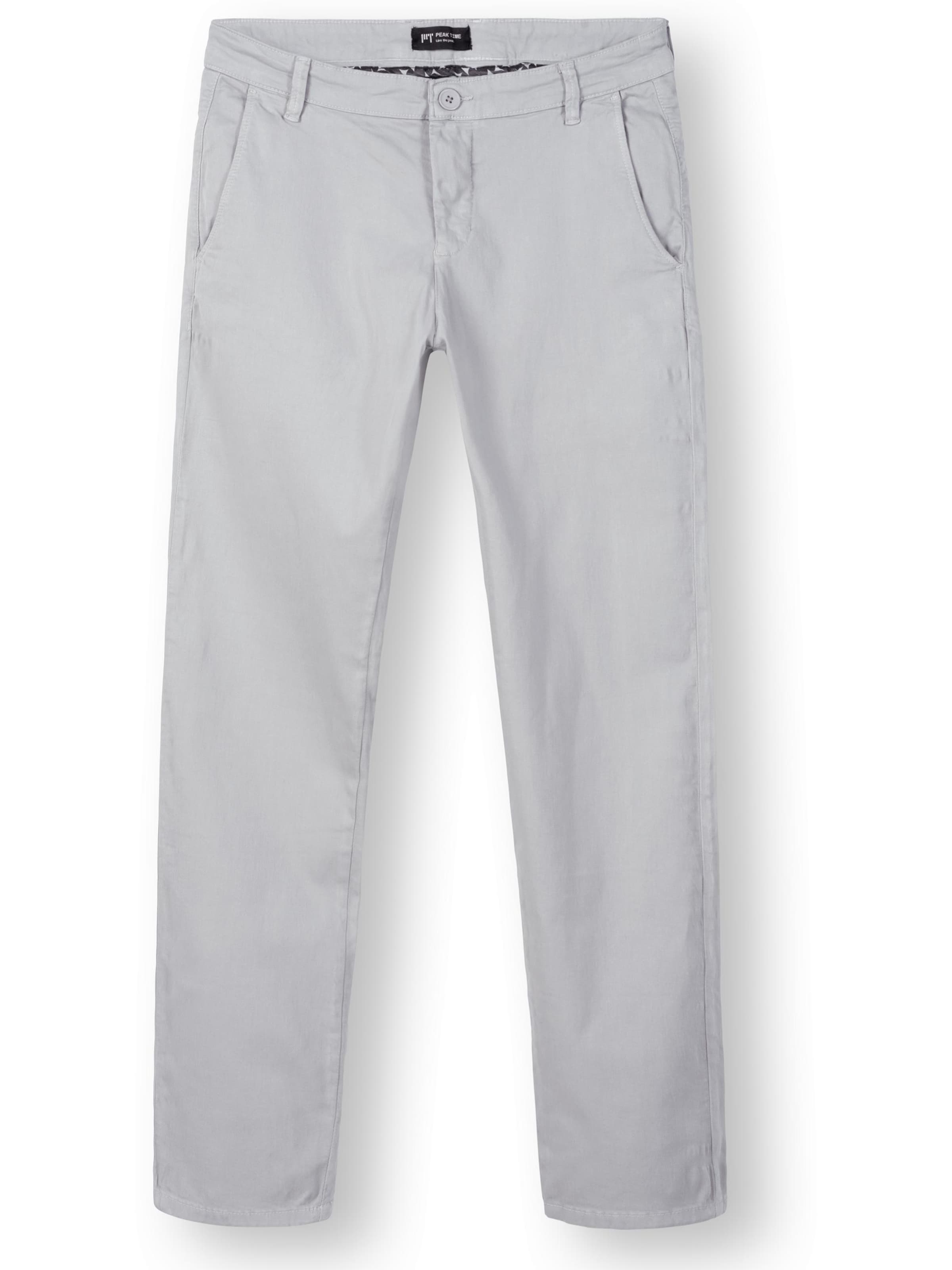 Coupe slim Pantalon chino 'Solon' Peak Time en gris : devant