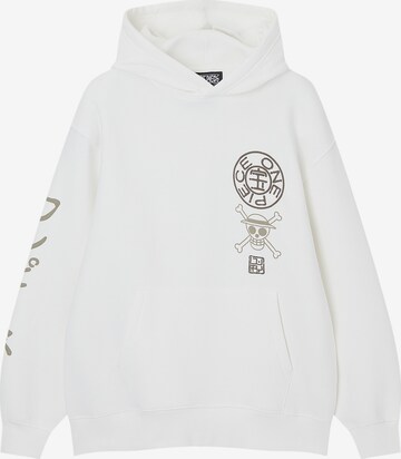 Pull&Bear Sweatshirt in White: front