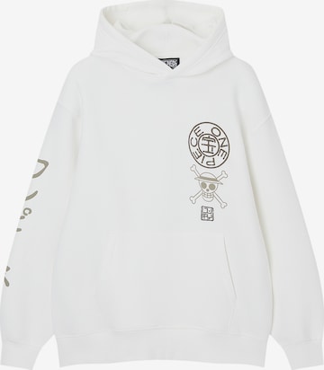 Pull&Bear Sweatshirt in Weiß: predná strana