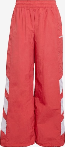 ADIDAS ORIGINALS Wide leg Trousers in Red: front