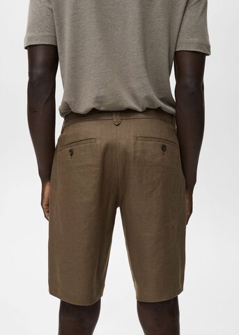 MANGO MAN Slimfit Shorts 'Carp' in Grün