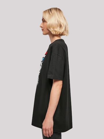 F4NT4STIC Oversized shirt 'Justice League Mono Action Pose' in Zwart