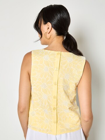 Chemisier Apricot en jaune