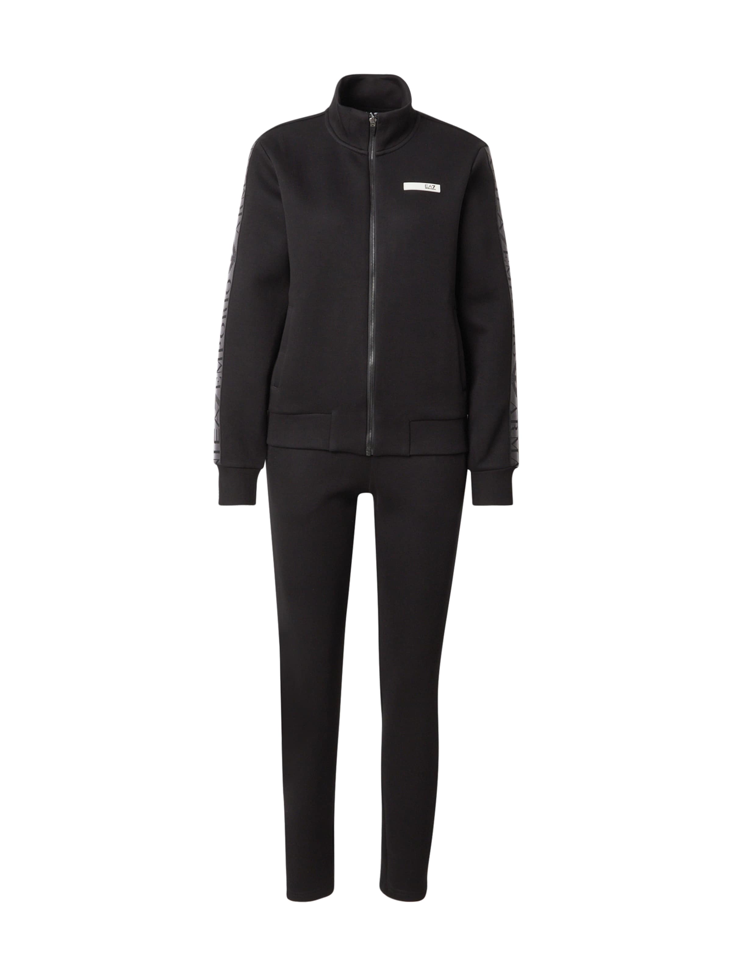 EA7 Emporio Armani Облекло за трениране в черно: отпред