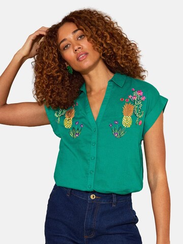 love & roses Bluse i grøn: forside