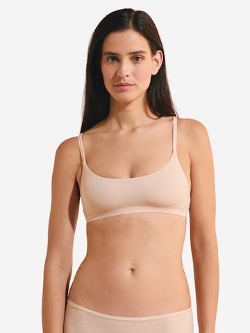 ETAM Bustier Bralette aus Mikrofaser 'Pure Soft' in Beige: Vorderseite