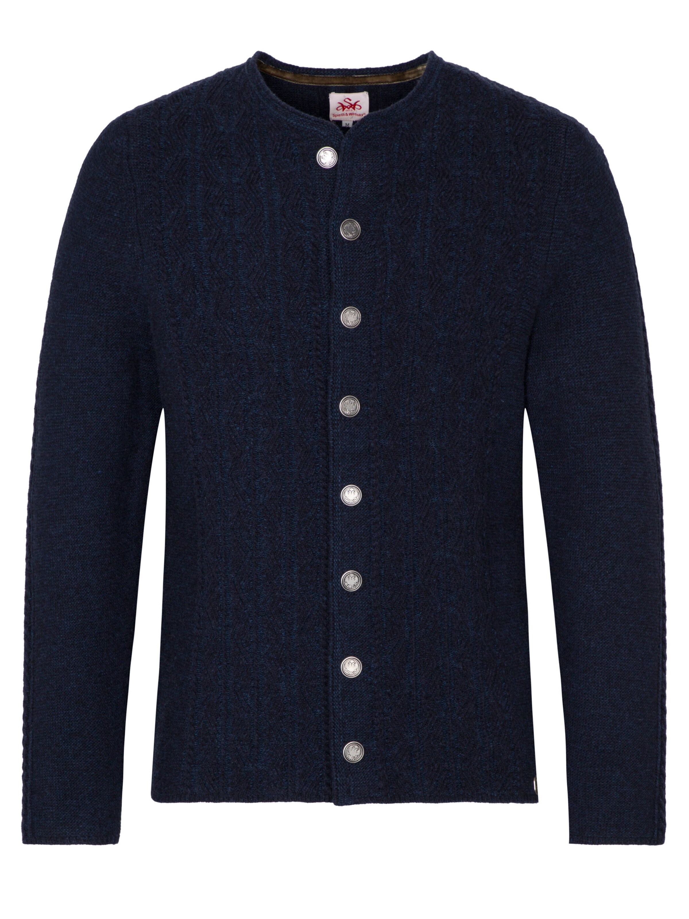 SPIETH & WENSKY Strickjacke 'Gent' in Blau: Vorderseite