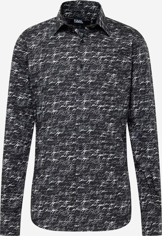 Karl Lagerfeld Klasický střih Košile – černá: přední strana