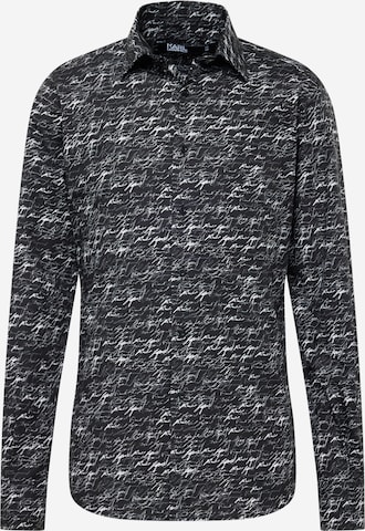 Karl Lagerfeld Klasický střih Košile – černá: přední strana