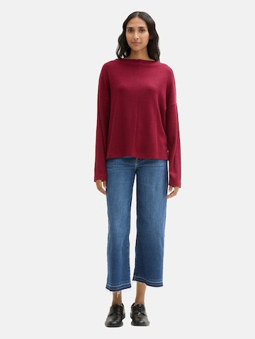 TOM TAILOR Sweatshirt mit Struktur in Rot