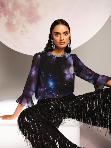 love & roses Blouse in Zwart