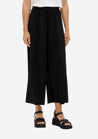 s.Oliver Wide Leg Hose in Schwarz: predná strana