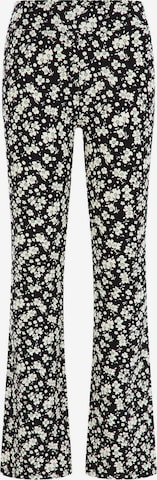 WE Fashion - Acampanado Leggings en negro: frente