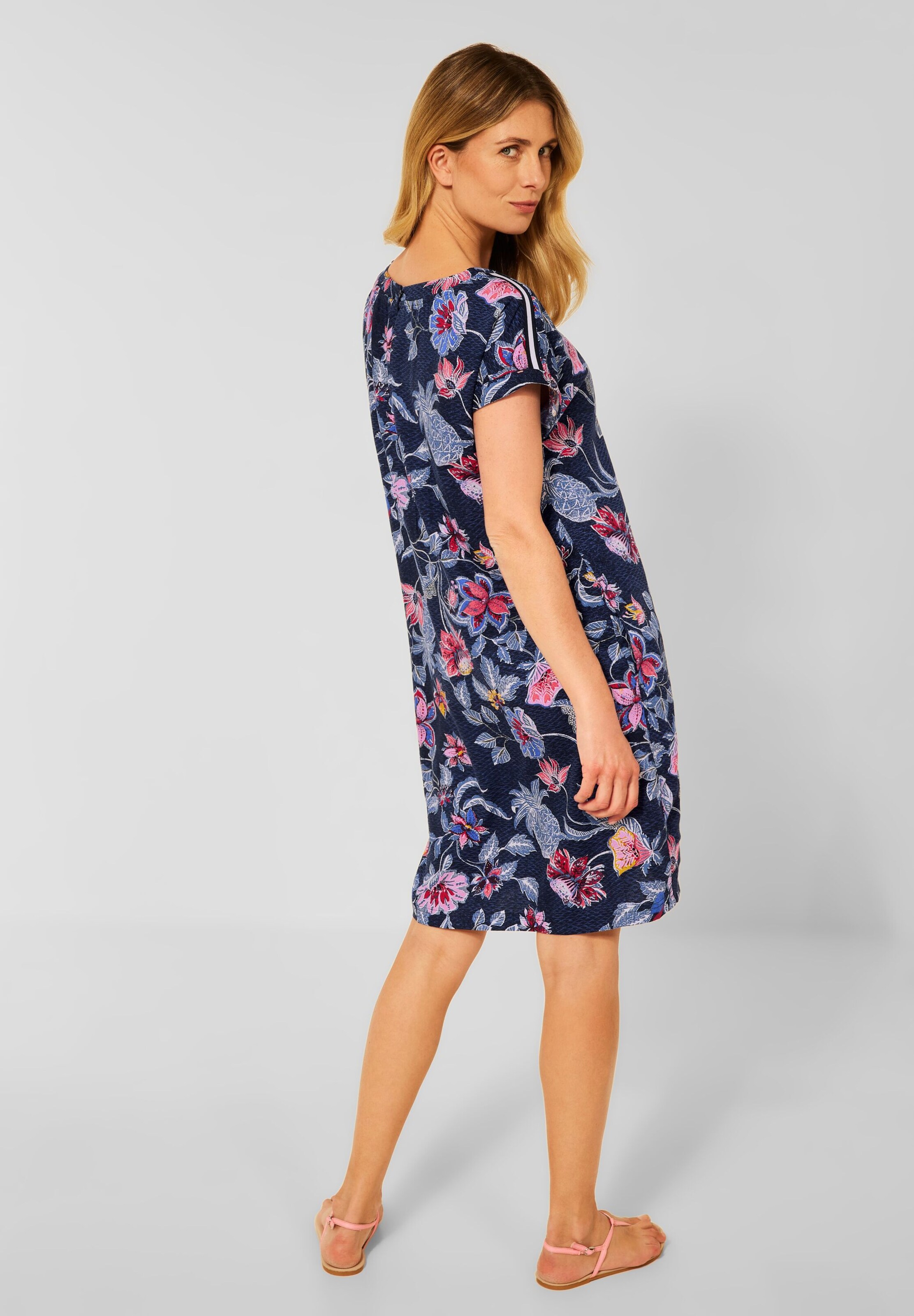 Frauen Große Größen CECIL Kleid in Dunkelblau - SK36755 Frauen Große Größen CECIL Kleid in Dunkelblau - SK36755
