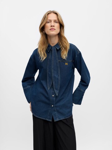 Camicia da donna di OBJECT in blu: frontale