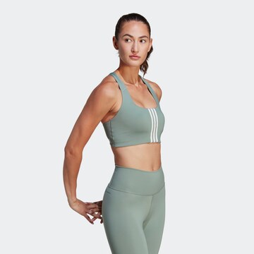 ADIDAS SPORTSWEAR Bustier Sports-BH 'Powerimpact' i grønn: forside