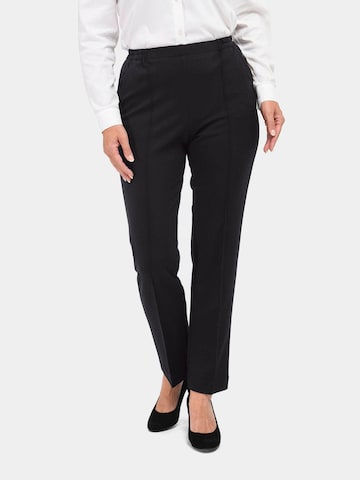 Goldner Regular Bundfaltenhose ' Martha' in Schwarz: predná strana