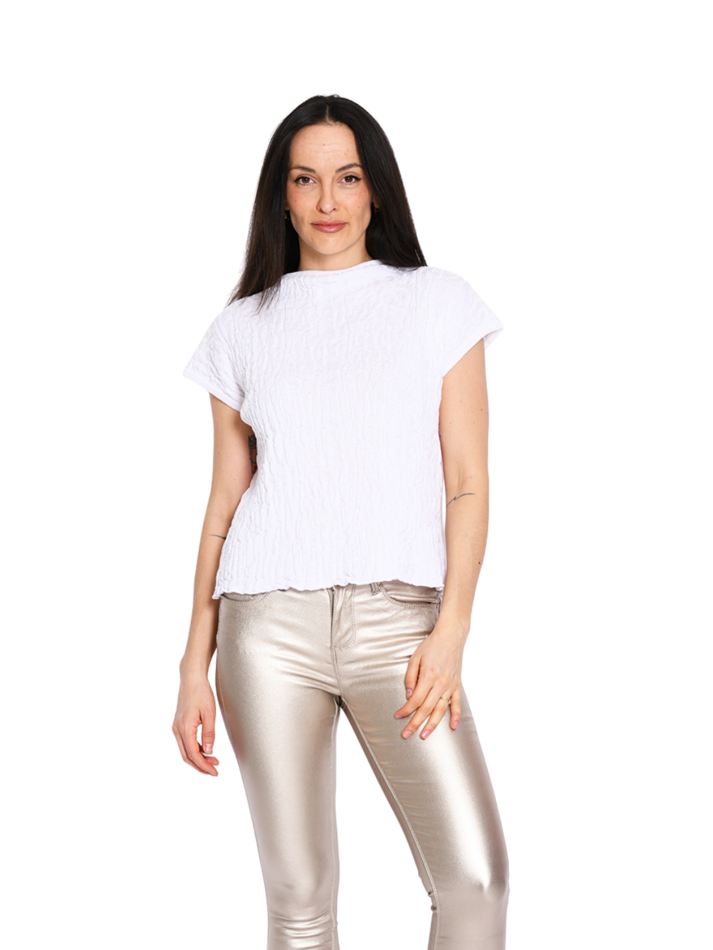 Süel knitwear Sticktop 'Wrinkled Texture'‌‌‌‌ in Weiß