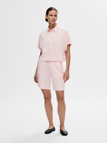 Regular Pantalon SELECTED FEMME en rose