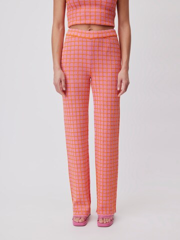 Coupe slim Pantalon 'Marlene' LeGer by Lena Gercke en orange : devant