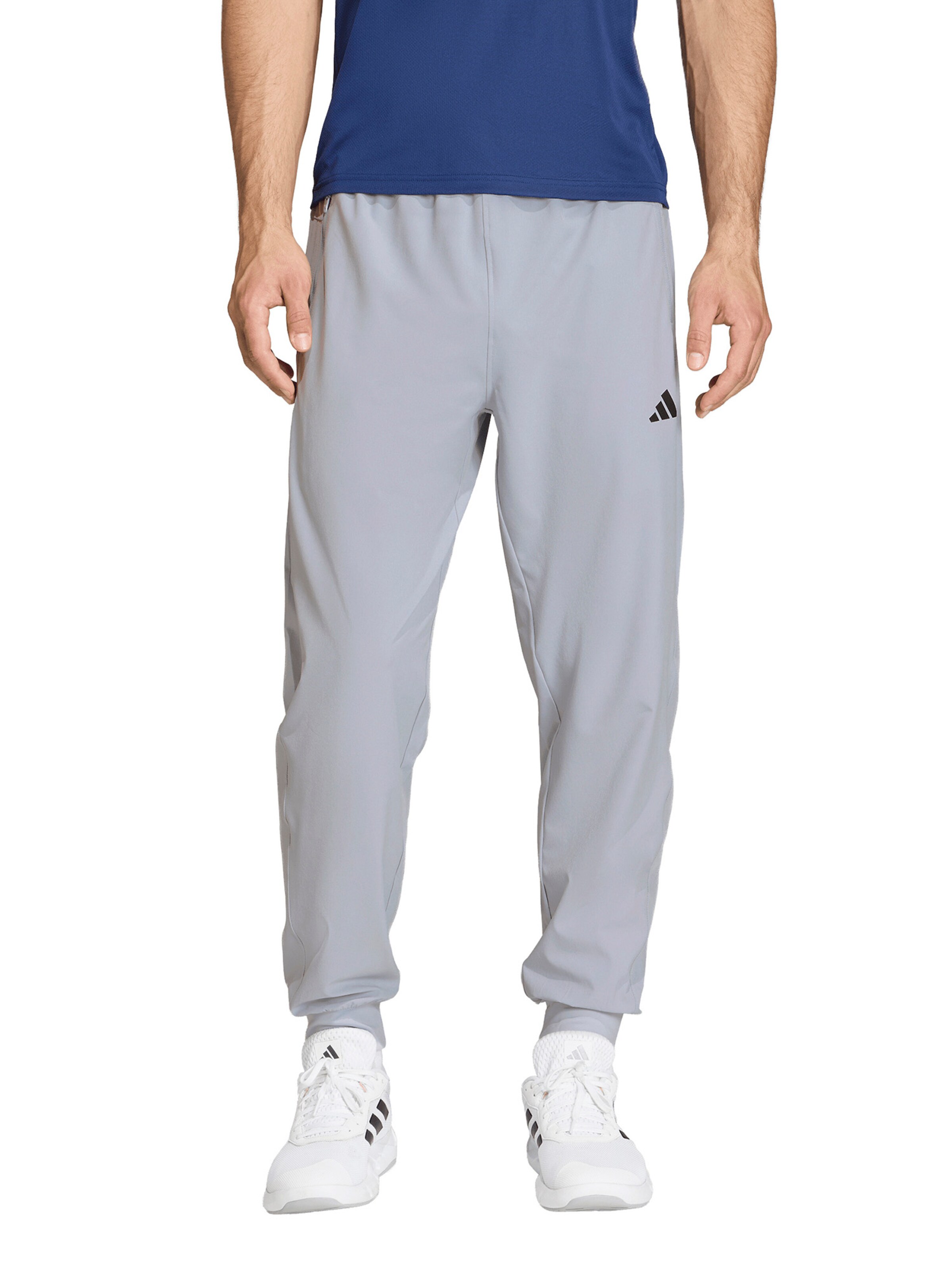 ADIDAS PERFORMANCE Tapered Sportbroek 'FLEX' in Grijs: voorkant