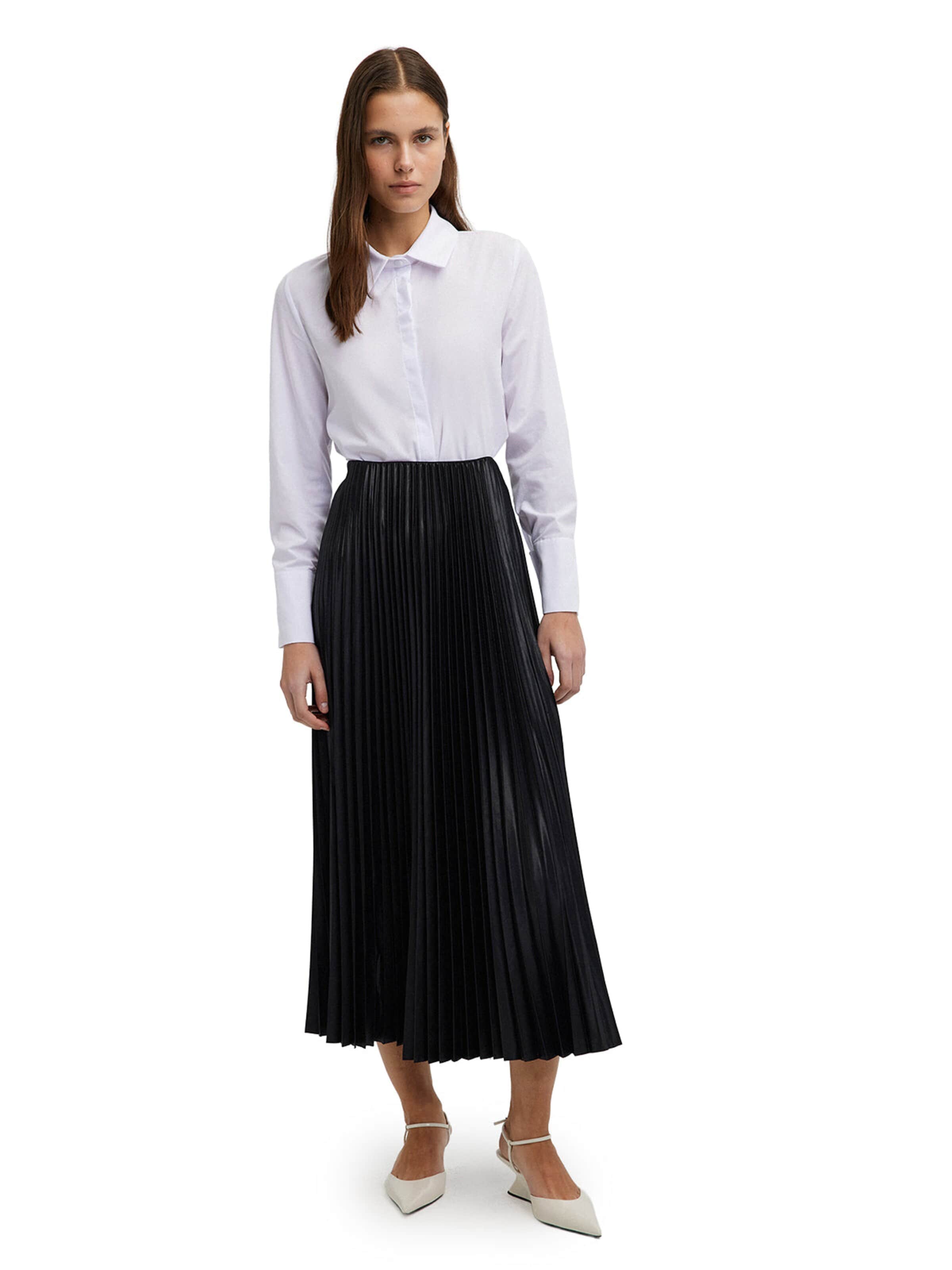 Jupe 'Pleated Skirt' Touché Privé en noir : devant