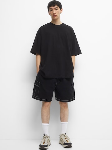 Pull&Bear Regular Shorts in Schwarz