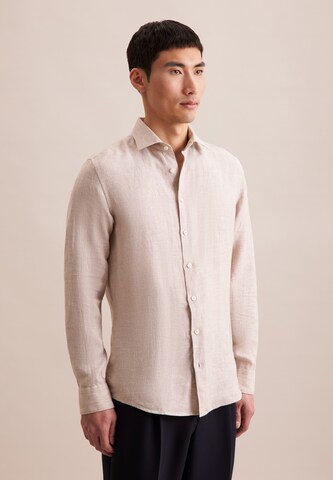 SEIDENSTICKER Regular fit Overhemd ' SMART LINE' in Beige: voorkant