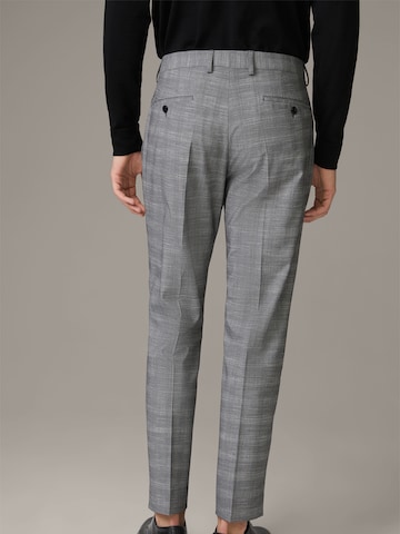 STRELLSON Slim fit Pleated Pants 'Kynd' in Grey