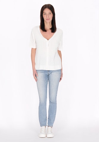 usha BLUE LABEL Knit cardigan in White