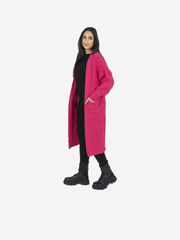 Manteau en tricot Elara en rose