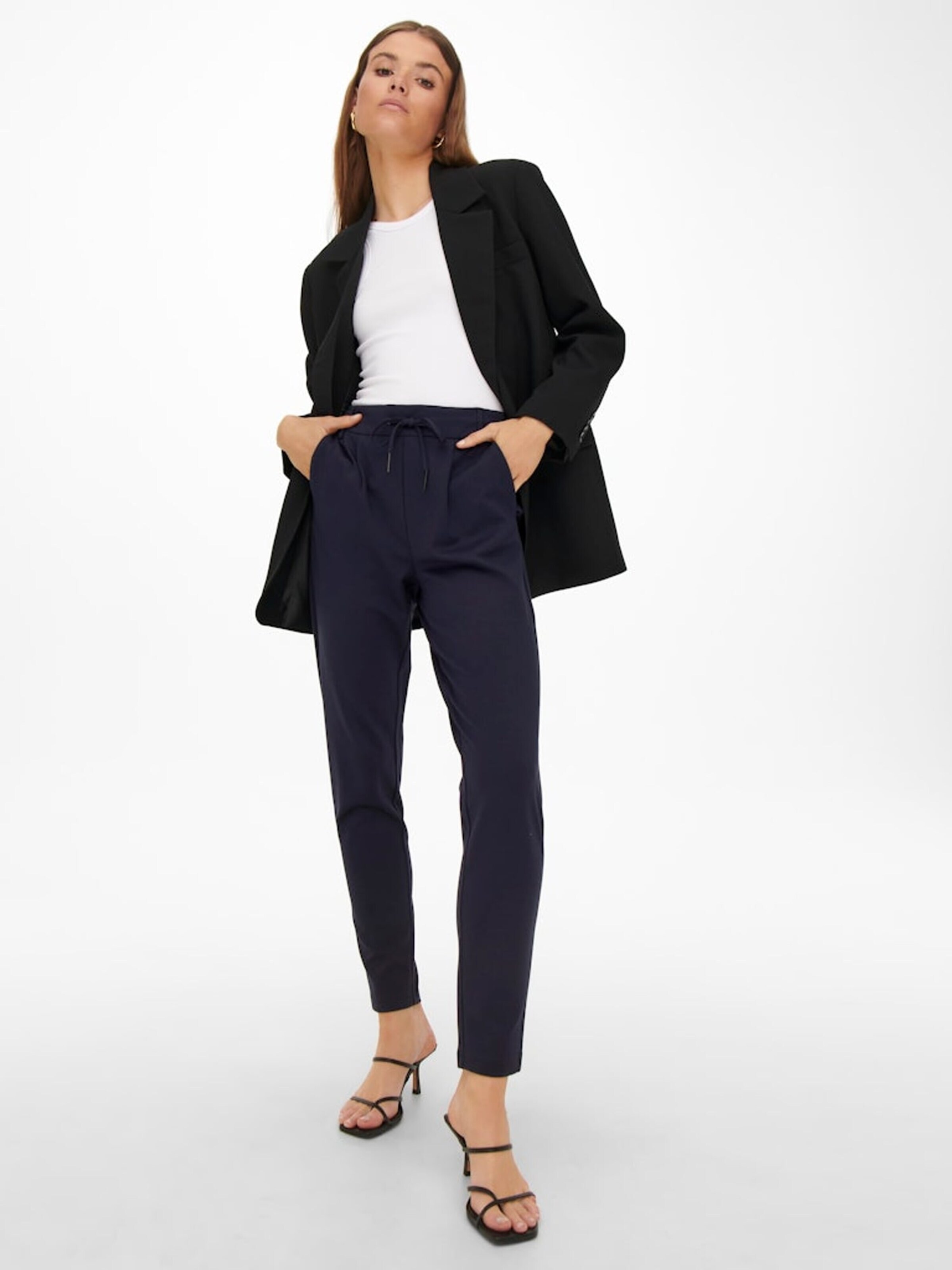 ONLY Baggy Broek 'Poptrash' in Blauw: voorkant